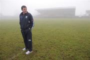 23 January 2011; Galway manager John McIntyre assess the situation before the start of the game in the fog. Walsh Cup Quarter-Final, Galway v DIT, Ballinasloe, Co. Galway. Picture credit: Ray Ryan / SPORTSFILE