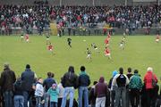 23 January 2011; David Geaney, Kerry, passes to team-mate Jonathan Lyne as they set up an attack against Cork. McGrath Cup Semi-Final, Kerry v Cork, Dr. Crokes GAA Club, Lewis Road, Killarney, Co. Kerry. Picture credit: Brendan Moran / SPORTSFILE