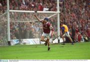 9 September 2001; Galway's Kevin Broderick celebrates scoring a goal which was subsequently disallowed. Tipperary v Galway, All Ireland Senior Hurling Final, Croke Park, Dublin. Picture credit; Pat Murphy / SPORTSFILE