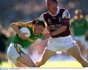 23 September 2001; Ray Magee of Meath in action against against Sean Og de Paor of Galway during the GAA Football All-Ireland Senior Championship Final match between Galway and Meath at Croke Park in Dublin. Photo by Ray McManus/Sportsfile