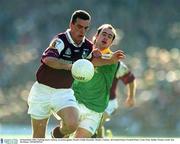23 September 2001; Padraig Joyce of Galway in action against Paddy Reynolds of Meath during the GAA Football All-Ireland Senior Championship Final match between Galway and Meath at Croke Park in Dublin. Photo by Ray McManus/Sportsfile