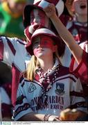 23 September 2001; A Galway supporter during the GAA Football All-Ireland Senior Championship Final match between Galway and Meath at Croke Park in Dublin. Photo by Aoife Rice/Sportsfile