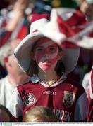 23 September 2001; A Galway supporter during the GAA Football All-Ireland Senior Championship Final match between Galway and Meath at Croke Park in Dublin. Photo by Aoife Rice/Sportsfile