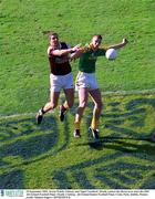 23 September 2001; Kevin Walsh of Galway and Nigel Crawford Meath contest the throw in to start the GAA Football All-Ireland Senior Championship Final match between Galway and Meath at Croke Park in Dublin. Photo by Damien Eagers/Sportsfile