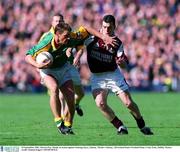 23 September 2001; Darren Fay of Meath in action against Padraig Joyce of Galway during GAA Football All-Ireland Senior Championship Final match between Galway and Meath at Croke Park in Dublin. Photo by Damien Eagers/Sportsfile