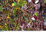 23 September 2001; Galway and Meath supporters on Hill 16 during the GAA Football All-Ireland Senior Championship Final match between Galway and Meath at Croke Park in Dublin. Photo by Ray McManus/Sportsfile