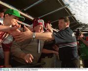 23 September 2001; Galway manager John O'Mahony with Galway supporters following the GAA Football All-Ireland Senior Championship Final match between Galway and Meath at Croke Park in Dublin. Photo by Damien Eagers/Sportsfile