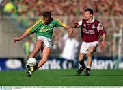 23 September 2001; Darren Fay of Meath in action against Derek Savage of Galway during the GAA Football All-Ireland Senior Championship Final match between Galway and Meath at Croke Park in Dublin. Photo by Brendan Moran/Sportsfile