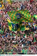 23 September 2001; Galway and Meath supporters on Hill 16 prior to the GAA Football All-Ireland Senior Championship Final match between Galway and Meath at Croke Park in Dublin. Photo by Brendan Moran/Sportsfile
