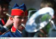 23 September 2001; A member of the Artane Boys Band at half-time during the GAA Football All-Ireland Senior Championship Final match between Galway and Meath at Croke Park in Dublin. Photo by Brendan Moran/Sportsfile