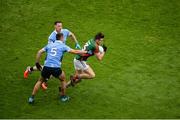 18 September 2016; Jason Doherty of Mayo in action against Philip McMahon and James McCarthy, 5, of Dublin during the GAA Football All-Ireland Senior Championship Final match between Dublin and Mayo at Croke Park in Dublin. Photo by Daire Brennan/Sportsfile