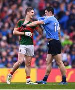 18 September 2016; Lee Keegan of Mayo and Diarmuid Connolly of Dublin during the GAA Football All-Ireland Senior Championship Final match between Dublin and Mayo at Croke Park in Dublin. Photo by Stephen McCarthy/Sportsfile
