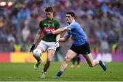 18 September 2016; Lee Keegan of Mayo is tackled by Diarmuid Connolly of Dublin during the GAA Football All-Ireland Senior Championship Final match between Dublin and Mayo at Croke Park in Dublin. Photo by Brendan Moran/Sportsfile