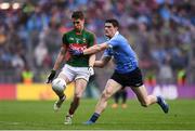 18 September 2016; Lee Keegan of Mayo is tackled by Diarmuid Connolly of Dublin during the GAA Football All-Ireland Senior Championship Final match between Dublin and Mayo at Croke Park in Dublin. Photo by Brendan Moran/Sportsfile