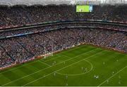 18 September 2016; Cillian O'Connor, 15, of Mayo shoots to score the equalising point during the GAA Football All-Ireland Senior Championship Final match between Dublin and Mayo at Croke Park in Dublin. Photo by Stephen McCarthy/Sportsfile