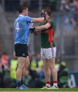 18 September 2016; Lee Keegan of Mayo and Diarmuid Connolly of Dublin in a tussle of the ball during the GAA Football All-Ireland Senior Championship Final match between Dublin and Mayo at Croke Park in Dublin. Photo by Piaras Ó Mídheach/Sportsfile