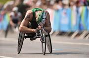 18 September 2016; Patrick Monahan of Ireland reacts after crossing the line to complete the T54 Men's Marathon at Fort Copacabana during the Rio 2016 Paralympic Games in Rio de Janeiro, Brazil. Photo by Diarmuid Greene/Sportsfile