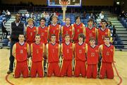 26 January 2011; The St. Fintan's, Sutton, Dublin, team. Basketball Ireland Boys U19A Schools Cup Final, St. Fintan's, Sutton, Dublin v Colaiste Eanna, Dublin, National Basketball Arena, Tallaght, Dublin. Picture credit: Stephen McCarthy / SPORTSFILE