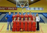 27 January 2011; The St. Leo's, Carlow, team. Basketball Ireland Girls U19B Schools Cup Final, Methodist College, Belfast, Co. Antrim v St. Leo's, Carlow, National Basketball Arena, Tallaght, Dublin. Picture credit: Brian Lawless / SPORTSFILE