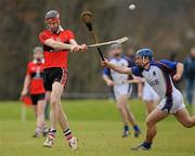 27 January 2011; Darach Honan, University College Cork, in action against Kieran Joyce, University of Limerick. Ulster Bank Fitzgibbon Cup Group D, University of Limerick v University College Cork, University of Limerick, Limerick. Picture credit: Diarmuid Greene / SPORTSFILE