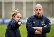 19 September 2016; Julie-Ann Russell of Republic of Ireland, left, and Alan Redmond, Team Operations Executive, during a training session at Tallaght Stadium, Tallaght in Co. Dublin. Photo by Sam Barnes/Sportsfile