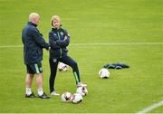 19 September 2016;  Republic of Ireland manager Sue Ronan, right, and a member of coaching staff during a training session at Tallaght Stadium, Tallaght in Co. Dublin. Photo by Sam Barnes/Sportsfile