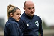 19 September 2016; Julie-Ann Russell of Republic of Ireland, left, and Alan Redmond, Team Operations Executive, during a training session at Tallaght Stadium, Tallaght in Co. Dublin. Photo by Sam Barnes/Sportsfile