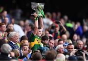 18 September 2016; Kerry captain Seán O'Shea lifts the Tom Markham Cup after the Electric Ireland GAA Football All-Ireland Minor Championship Final match between Kerry and Galway at Croke Park in Dublin. Photo by Ramsey Cardy/Sportsfile