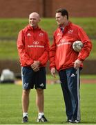 20 September 2016; Munster director of rugby Rassie Erasmus, right, and defence coach Jacques Nienaber during squad training at University of Limerick in Limerick. Photo by Sam Barnes/Sportsfile