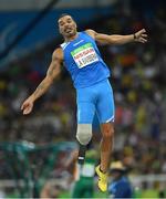 17 September 2016; Roberto la Barbera of Italy in action during the Men's Long Jump T44 Final at the Olympic Stadium during the Rio 2016 Paralympic Games in Rio de Janeiro, Brazil. Photo by Diarmuid Greene/Sportsfile