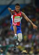 17 September 2016; Lazaro Rodriguez Lazo of Cuba in action during the Men's Long Jump T44 Final at the Olympic Stadium during the Rio 2016 Paralympic Games in Rio de Janeiro, Brazil. Photo by Diarmuid Greene/Sportsfile