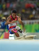 17 September 2016; Lazaro Rodriguez Lazo of Cuba in action during the Men's Long Jump T44 Final at the Olympic Stadium during the Rio 2016 Paralympic Games in Rio de Janeiro, Brazil. Photo by Diarmuid Greene/Sportsfile