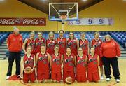 27 January 2011; The Alexandra College, Dublin, team. Basketball Ireland Girls U19C Schools Cup Final, Carrick Vocational School, Donegal v Alexandra College, Dublin, National Basketball Arena, Tallaght, Dublin. Picture credit: Brian Lawless / SPORTSFILE