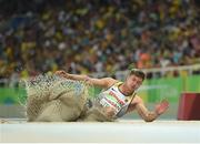 17 September 2016; Felix Streng of Germany in action during the Men's Long Jump T44 Final at the Olympic Stadium, where he won bronze with a jump of 7.13meters, during the Rio 2016 Paralympic Games in Rio de Janeiro, Brazil. Photo by Diarmuid Greene/Sportsfile