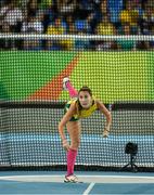 17 September 2016; Rae Anderson of Australia in action during the F38 Discus Final at the Olympic Stadium during the Rio 2016 Paralympic Games in Rio de Janeiro, Brazil. Photo by Diarmuid Greene/Sportsfile