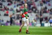 18 September 2016; Eimear Scullion, St Treas, Ballyronan, Derry, representing Mayo, during the INTO Cumann na mBunscol GAA Respect Exhibition Go Games at the GAA Football All-Ireland Senior Championship Final match between Dublin and Mayo at Croke Park in Dublin. Photo by Ray McManus/Sportsfile