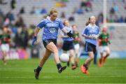 18 September 2016; Eóin McElholm, St Teresa's PS, Loughmacrory, Omagh, Tyrone, representing Dublin,  during the INTO Cumann na mBunscol GAA Respect Exhibition Go Games at the GAA Football All-Ireland Senior Championship Final match between Dublin and Mayo at Croke Park in Dublin. Photo by Ray McManus/Sportsfile