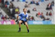 18 September 2016; Keelan Murphy, St Naile's PS, Kinawley, Fermanagh, representing Dublin, during the INTO Cumann na mBunscol GAA Respect Exhibition Go Games at the GAA Football All-Ireland Senior Championship Final match between Dublin and Mayo at Croke Park in Dublin. Photo by Ray McManus/Sportsfile