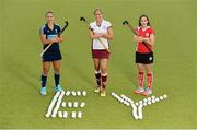 21 September 2016; Pictured at the launch of the 2016/2017 EY Hockey League are, from left, Elena Tice, UCD, Jessica McGirr, Loreto, and Cliodhna Sargent, Cork Harlequins, which took place at the National Hockey Stadium today. EY Hockey League will see the best teams in Ireland competing against each other week in week out for 18 competitive rounds. The league will play home to many of Ireland’s current international stars as well as a wealth of aspiring talent and team stalwarts. EY is committed to building the highest performing diverse teams. Hockey is an equal sport where both men and women can compete at the same level and we are committed to strengthening gender equality. National Hockey Stadium, UCD in Belfield, Dublin. Photo by Piaras Ó Mídheach/Sportsfile