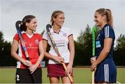 21 September 2016; Pictured at the launch of the 2016/2017 EY Hockey League are, from left, Cliodhna Sargent, Cork Harlequins, Jessica McGirr, Loreto, and Elena Tice, UCD, which took place at the National Hockey Stadium today. EY Hockey League will see the best teams in Ireland competing against each other week in week out for 18 competitive rounds. The league will play home to many of Ireland’s current international stars as well as a wealth of aspiring talent and team stalwarts. EY is committed to building the highest performing diverse teams. Hockey is an equal sport where both men and women can compete at the same level and we are committed to strengthening gender equality. National Hockey Stadium, UCD in Belfield, Dublin. Photo by Piaras Ó Mídheach/Sportsfile