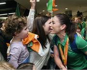 mber 2016; Team Ireland medallists, Katie-George Dunlevy is congratulated by family members at the homecoming from the Rio 2016 Paralympic Games at Dublin Airport in Dublin. Photo by Matt Browne/Sportsfile