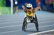 17 September 2016; Madison de Rozario of Australia in action during the Women's 800m - T53 Final, where she took silver, at the Olympic Stadium during the Rio 2016 Paralympic Games in Rio de Janeiro, Brazil. Photo by Diarmuid Greene/Sportsfile