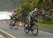 16 September 2016; Craig Ridgard of South Africa, right, and Roger Bolliger of Switzerland in action during the Men's C1-3 Road Race at the Pontal Cycling Road during the Rio 2016 Paralympic Games in Rio de Janeiro, Brazil. Photo by Diarmuid Greene/Sportsfile
