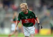 18 September 2016; Sarah Jane Reid, St Joseph's NS, Dundalk, Louth, representing Mayo, during the INTO Cumann na mBunscol GAA Respect Exhibition Go Games at the GAA Football All-Ireland Senior Championship Final match between Dublin and Mayo at Croke Park in Dublin. Photo by Eóin Noonan/Sportsfile