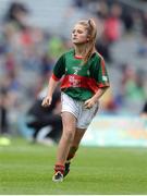 18 September 2016; Sophie Thompson, Scoil Maria Assumpta, Ballyphehane, Cork, representing Mayo, during the INTO Cumann na mBunscol GAA Respect Exhibition Go Games at the GAA Football All-Ireland Senior Championship Final match between Dublin and Mayo at Croke Park in Dublin. Photo by Eóin Noonan/Sportsfile