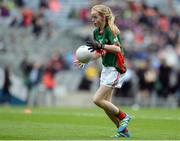 18 September 2016; Maria Farrell, Ardnagrath NS, Athlone, Westmeath, representing Mayo, in action against / during the INTO Cumann na mBunscol GAA Respect Exhibition Go Games at the GAA Football All-Ireland Senior Championship Final match between Dublin and Mayo at Croke Park in Dublin. Photo by Eóin Noonan/Sportsfile