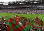 18 September 2016; Mayo supporters in the Cusack Stand ahead of the GAA Football All-Ireland Senior Championship Final match between Dublin and Mayo at Croke Park in Dublin. Photo by Ray McManus/Sportsfile