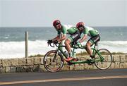 17 September 2016; Damien Vereker of Ireland, along with his pilot Sean Hahessy, in action during the Men's B Road Race at the Pontal Cycling Road during the Rio 2016 Paralympic Games in Rio de Janeiro, Brazil. Photo by Diarmuid Greene/Sportsfile