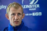 22 September 2016; Leinster head coach Leo Cullen during a press conference at RDS Arena in Ballsbridge, Dublin. Photo by Matt Browne/Sportsfile