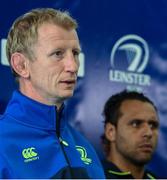 22 September 2016; Leinster head coach Leo Cullen with team captain Isa Nacewa during a press conference at RDS Arena in Ballsbridge, Dublin. Photo by Matt Browne/Sportsfile